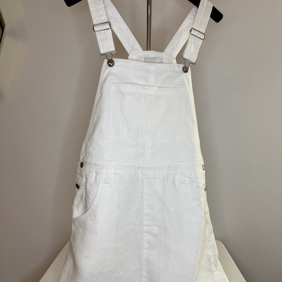 Reformation Darcie Linen Dress White - Size 6 - Picture 3 of 10